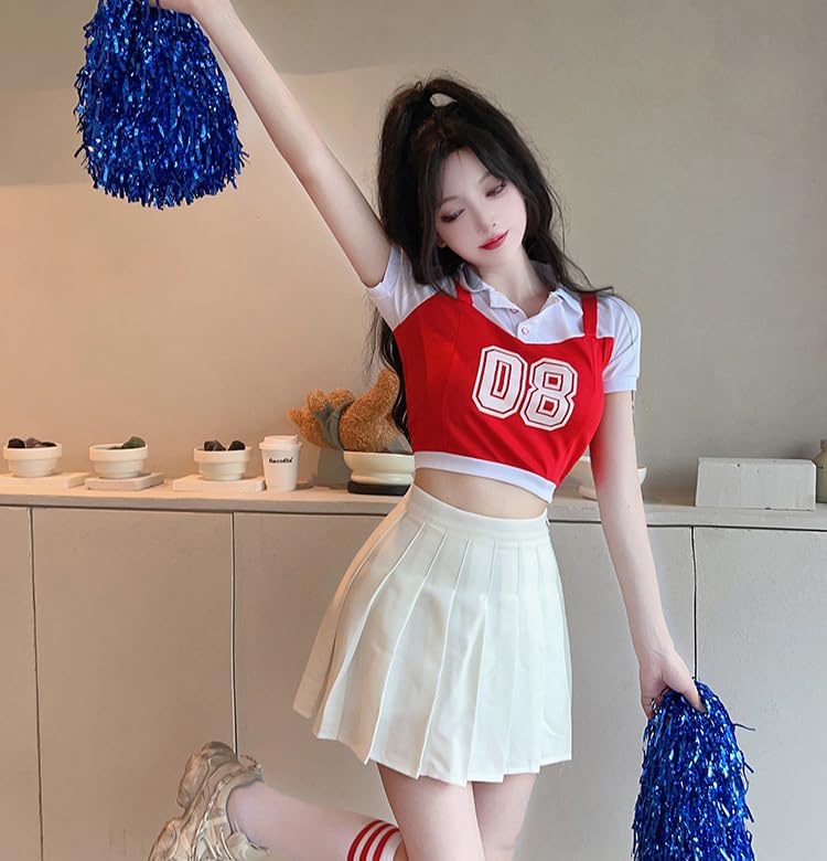 Amazon.co.jp: [LXYinRed] チアガール コスプレ チアリーダー 衣装